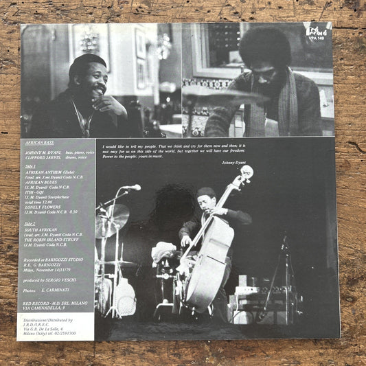 LP Johnny M. Dyani - African Bass VPA 149 Made In Italy Vinile Jazz