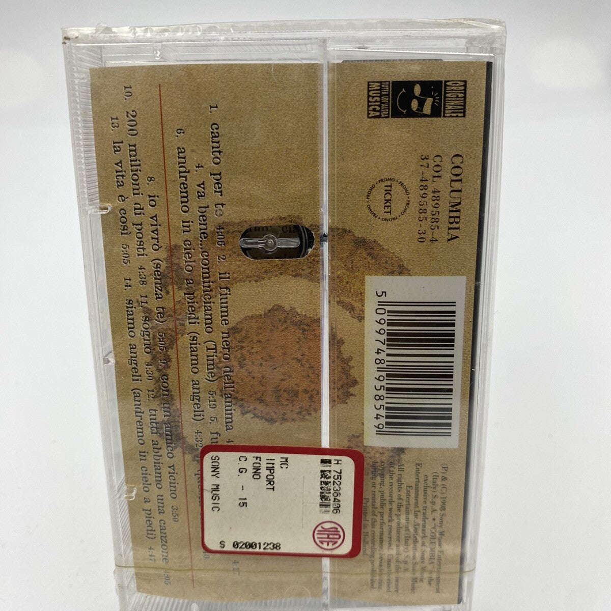 MUSICASSETTA Tape SS Andrea Mingardi - Canto Per Te Italy