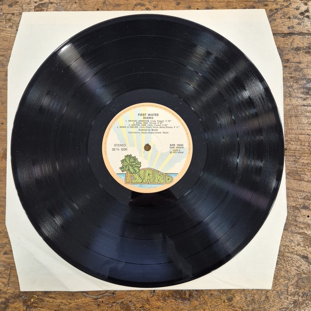 LP Sharks - First Water ILPS 19233 MADE IN ITALY 1973 Vinile Rock
