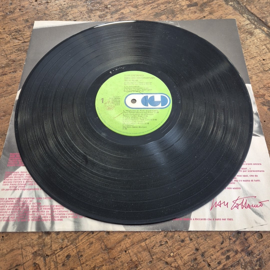 LP Ivan Cattaneo - 2060 Italian Graffiti CGD 20254 Musica Italiana Vinile 12