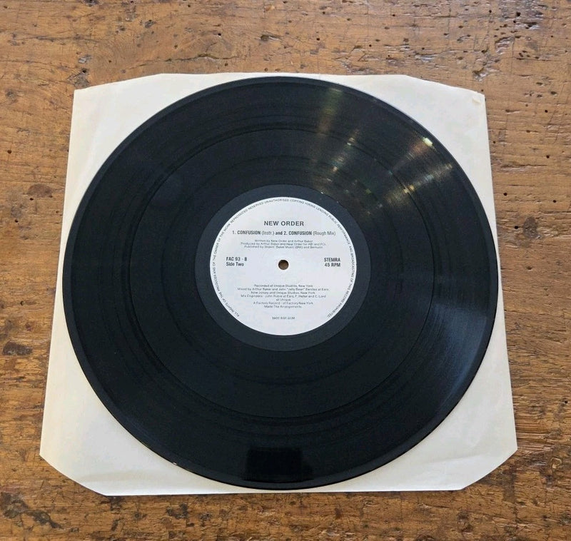 LP New Order -  Confusion FAC93 1983 Musica Electronic Vinile