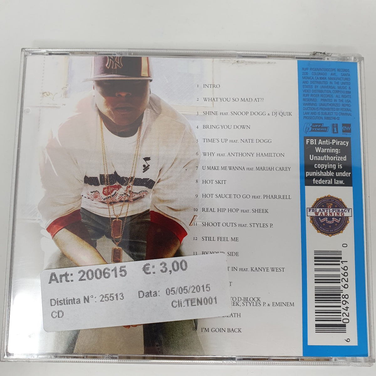 CD Jadakiss – Kiss Of Death Ruff Ryders – 0602498626610