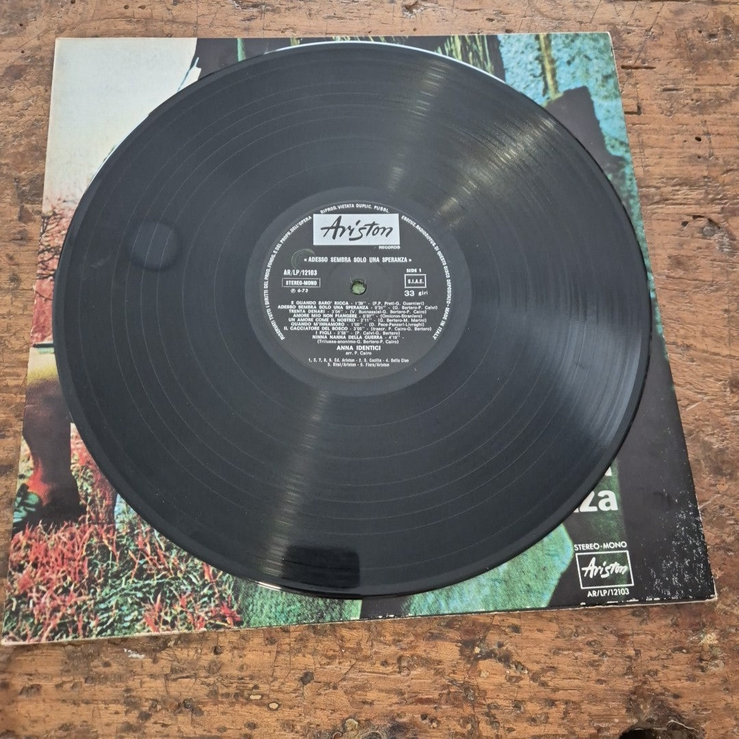 LP Anna Identici - Adesso Sembra Solo Una Speranza AR/LP/12103 Musica Italiana