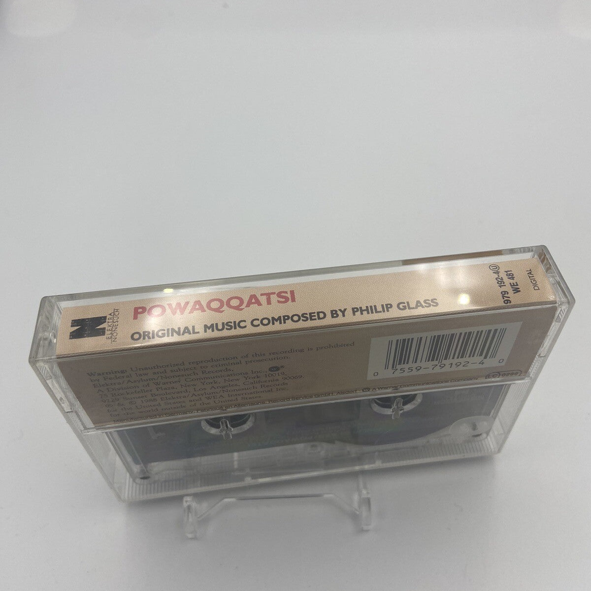 MUSICASSETTA Tape SS Philip Glass – Powaqqatsi  9 79192-4 Classical Stage Screen