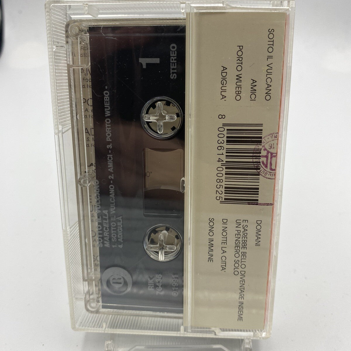 MUSICASSETTA Tape VG Marcella – Sotto Il Vulcano Italy Pop 1991