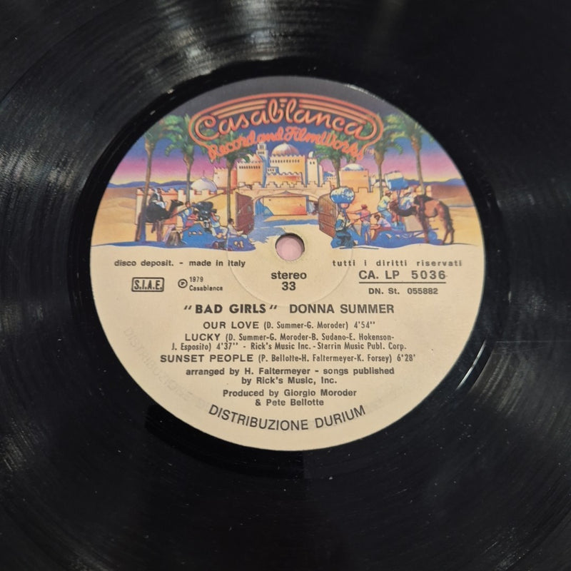 LP Donna Summer - Bad Girls CALP 5035 5036 Italy 1979 Pop Disco Soul Vinile