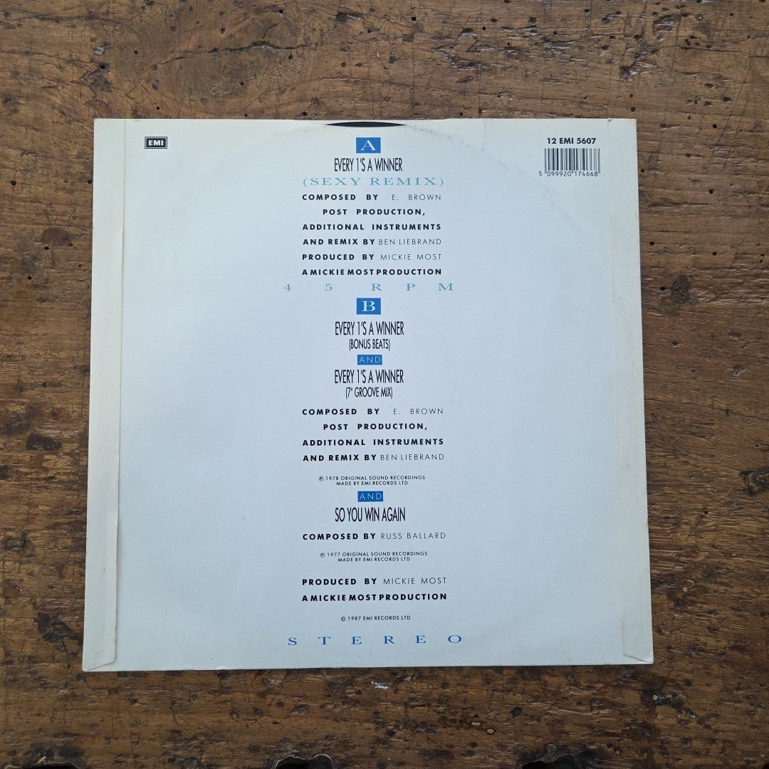 LP Hot Chocolate - Every 1's A Winner 12 EMI 5607 1987 Musica Pop Vinile
