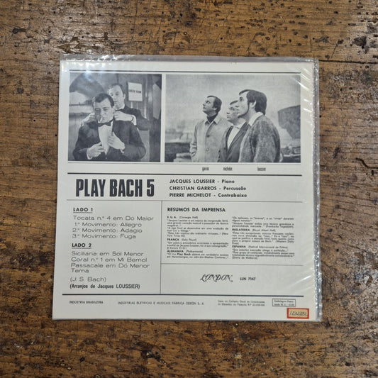 LP Jacques Loussier Trio - Play Bach 5 LNN 7147 Jazz Vinile 12