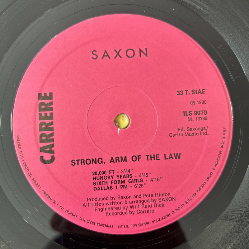 LP Saxon - Strong Arm Of The Law ILS9070 Made In Italy Rock Heavy Metal Vinile