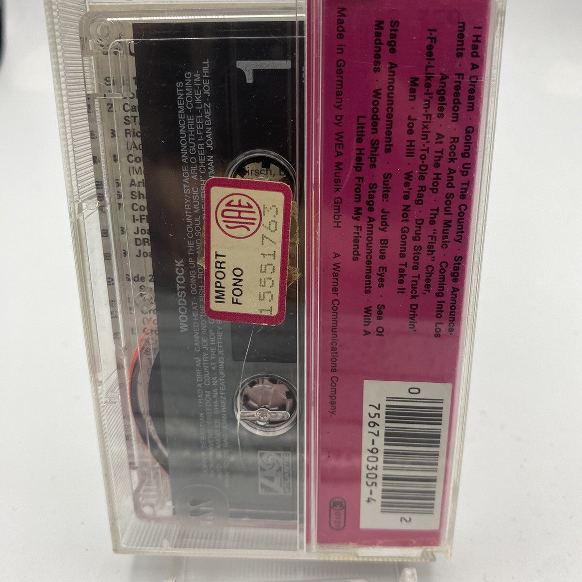 MUSICASSETTA Tape VG Various – Woodstock Original Soundtrack Folk Rock Stage 89”