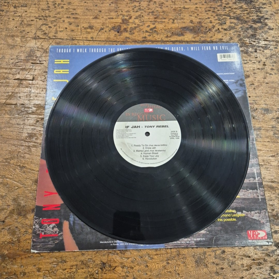 LP Tony Rebel - If Jah VPRL 1506 USA 1997 musica Reggae Dub Vinile 12