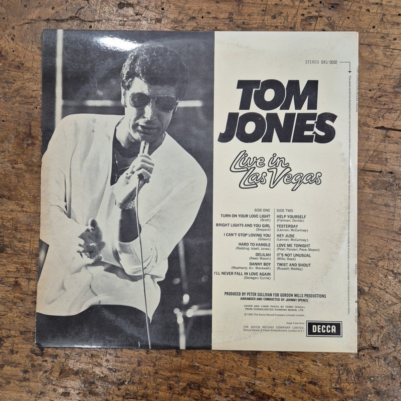 LP Tom Jones - Live In Las Vegas DECCA SKLI 5032 Musica Rock Vinile
