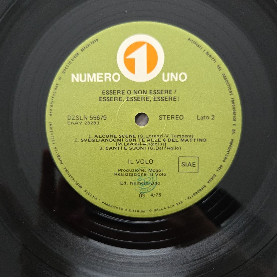 LP Il Volo - Essere O Non Essere? DZSLN 55679 Made In Italy 1975 Progressive