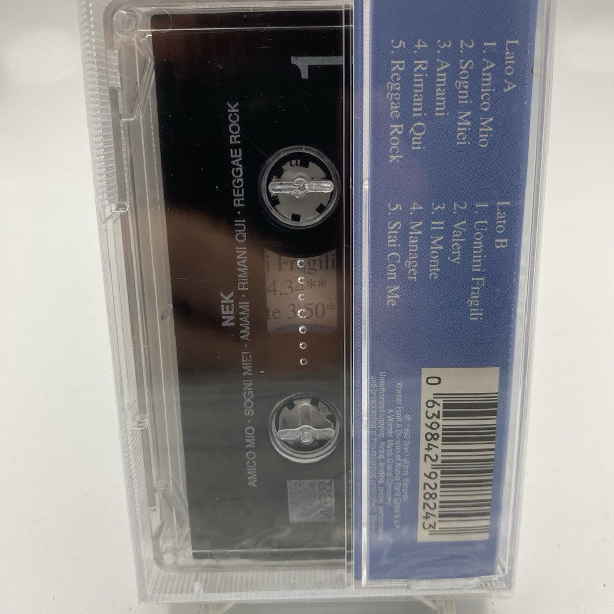MUSICASSETTA Tape SS Sigillato Nek – Nek Italy Rock Pop