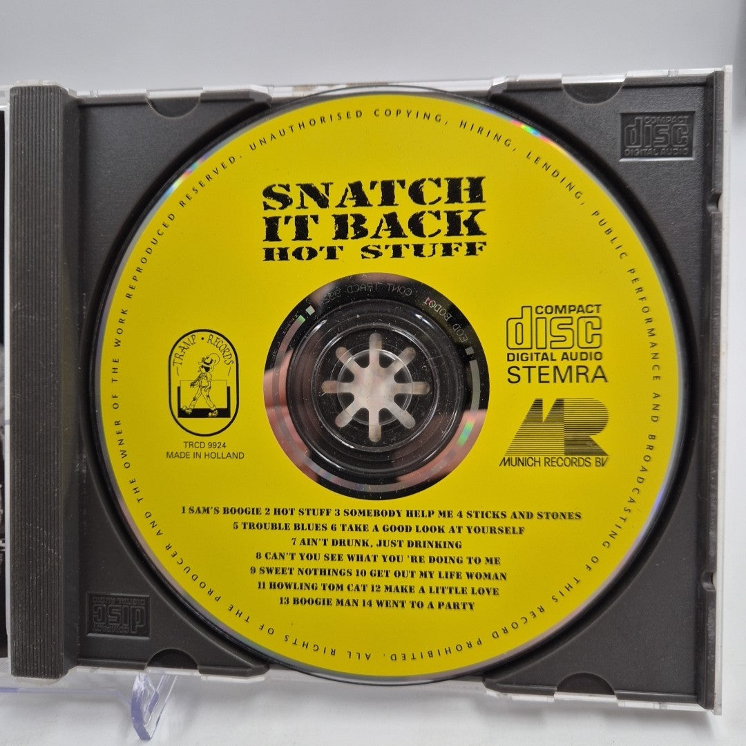 CD Jazz Snatch It Back - Hot Stuff TRCD 9924 Netherlands 1994 Blues
