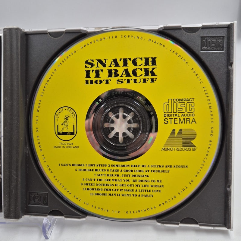 CD Jazz Snatch It Back - Hot Stuff TRCD 9924 Netherlands 1994 Blues