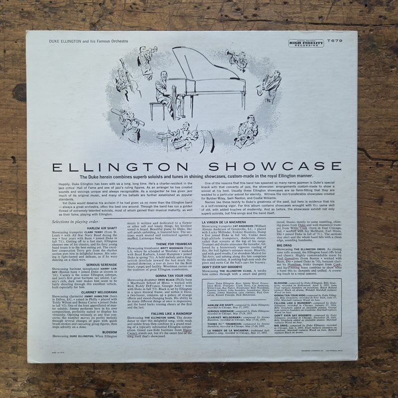 LP Duke Ellington - Ellington Showcase T-679  Jazz Vinile Made In USA