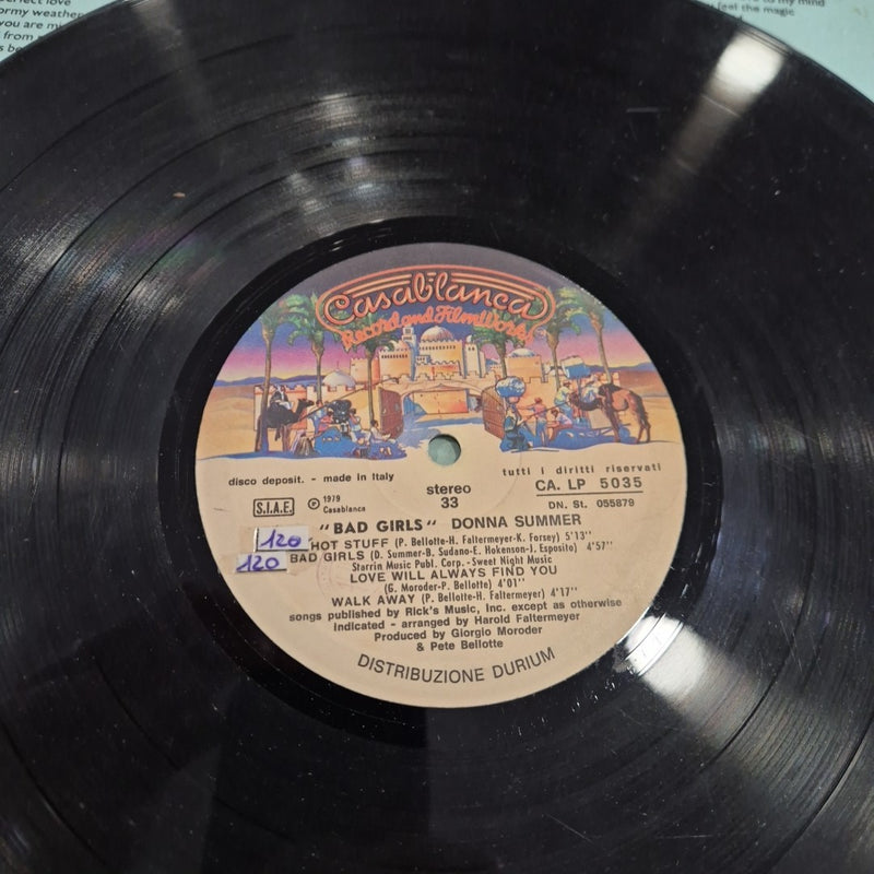 LP Donna Summer - Bad Girls CALP 5035 5036 Italy 1979 Pop Disco Soul Vinile