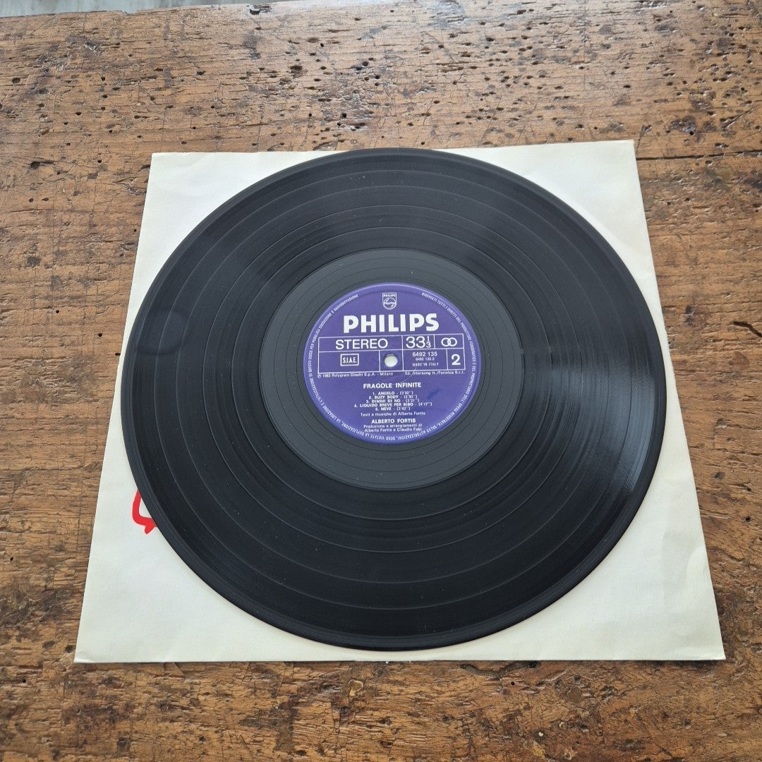LP Alberto Fortis - Fragole Infinite 6492 135 Italy 1982 Musica Italiana Vinile