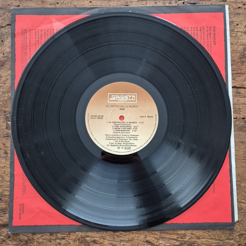 LP Ron - Al Centro Della Musica ZPLSR 34129 Italiana Vinile Chanson Vocal