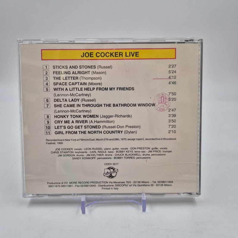 CD rock Joe Cocker Live CDDV 5517 The Letter Delta Lady Feeling Alright