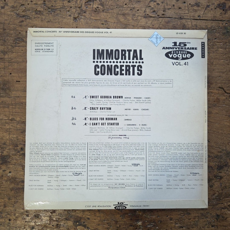LP Various - Immortal Concert Los Angeles 1946 LD 628 30 Jazz Vinile 1947
