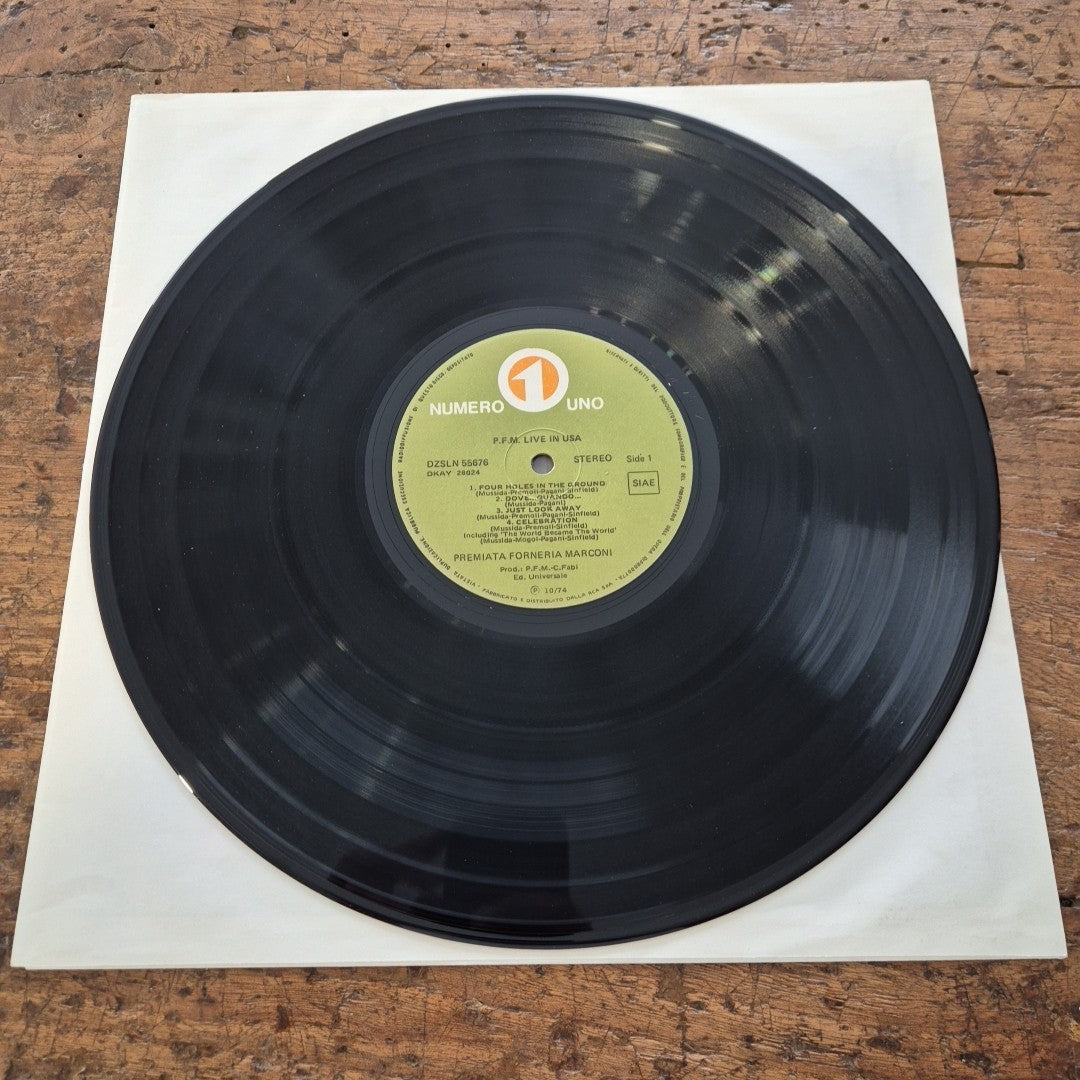 LP Premiata Forneria Marconi Live In U.S.A. DZSLN 55676 Italy 1974