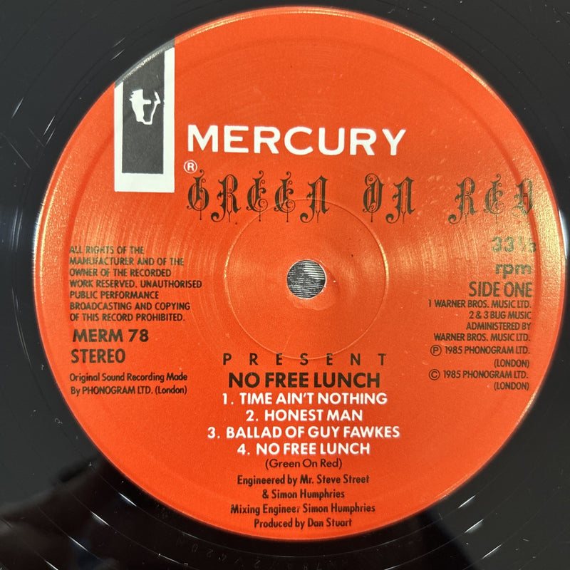 LP Green On Red - No Free Lunch MERM 78 Vinile 1985 Alternative Rock Country