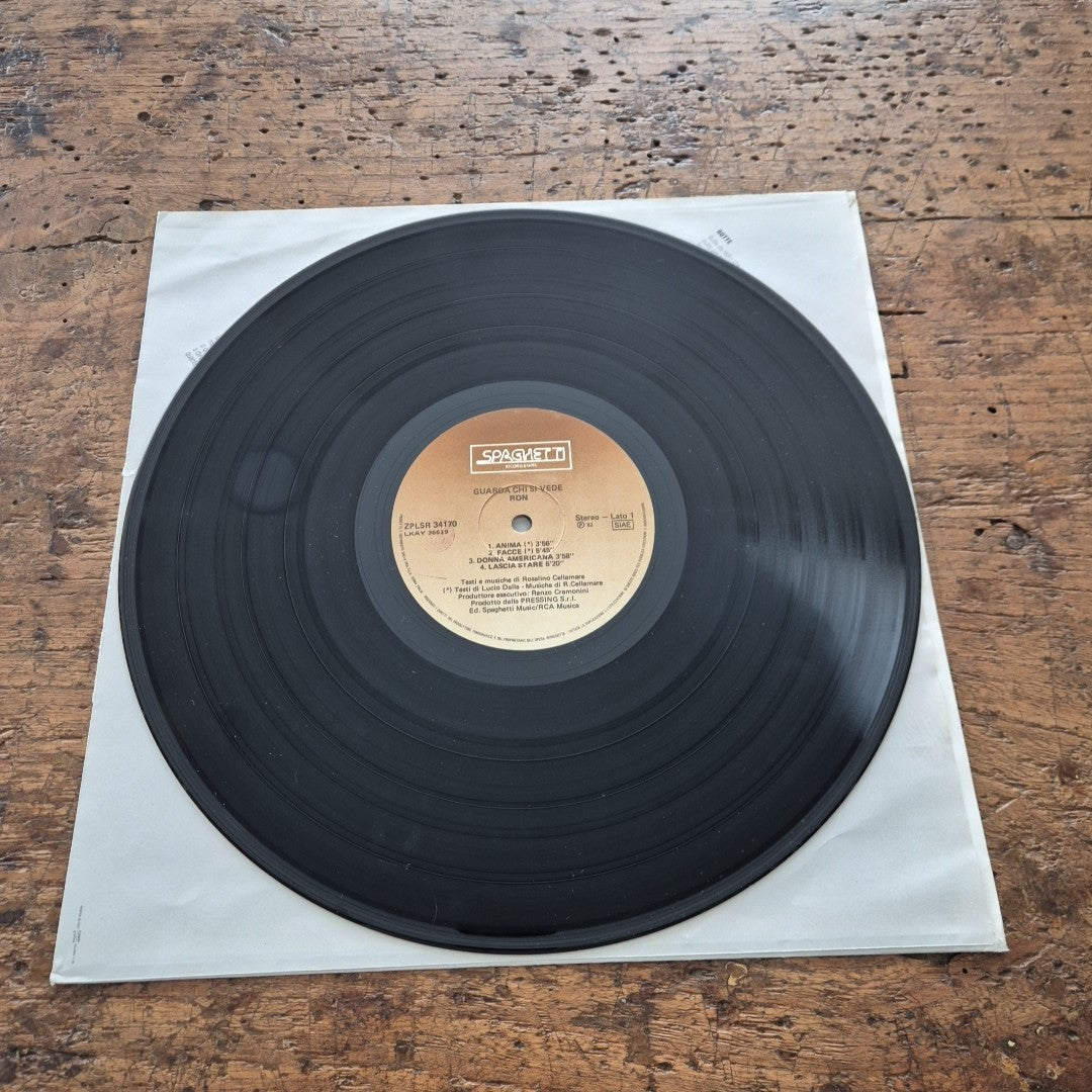LP Ron - Guarda Che Si Vede ZPLSR 34170 Italy 1982 Musica Italiana Vinile Pop