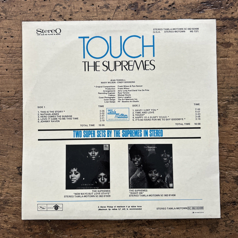 LP The Supremes - Touch 5c 062-92498 Germany Funk Soul Disco Vinile