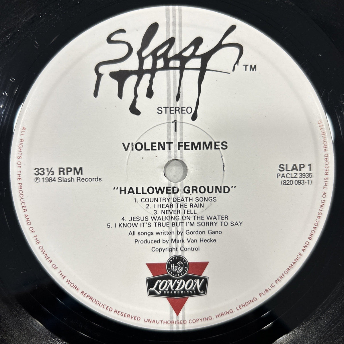 LP Violent Femmes - Hallowed Ground SLAP 1 Vinile 1984 UK Indie Rock Country