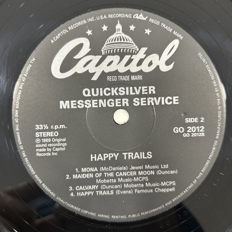LP Quicksilver Messenger Service - Happy Trails GO 2012 Vinile 1969 Acid Rock