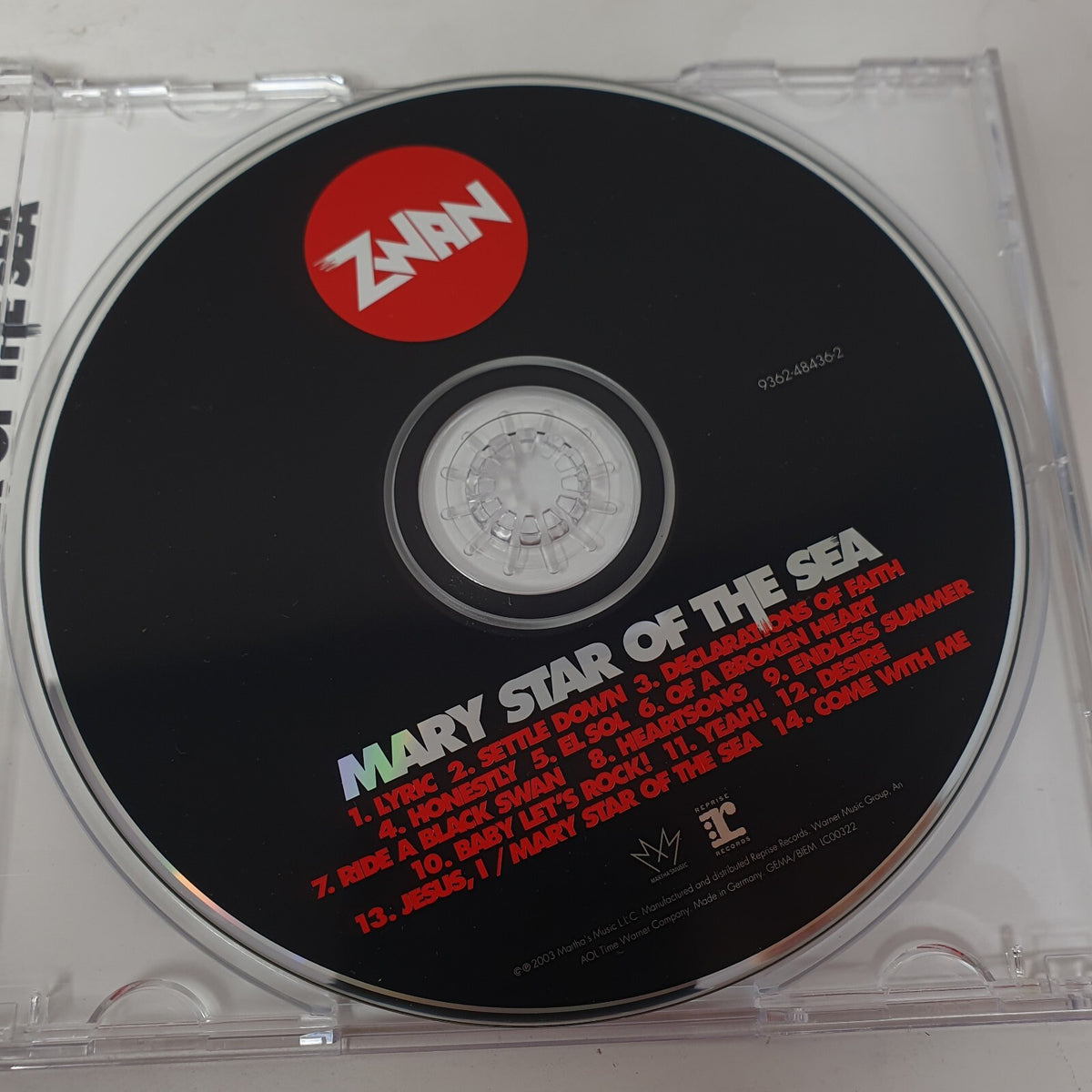 CD Zwan – Mary Star Of The Sea Martha's Music – 9362-48436-2