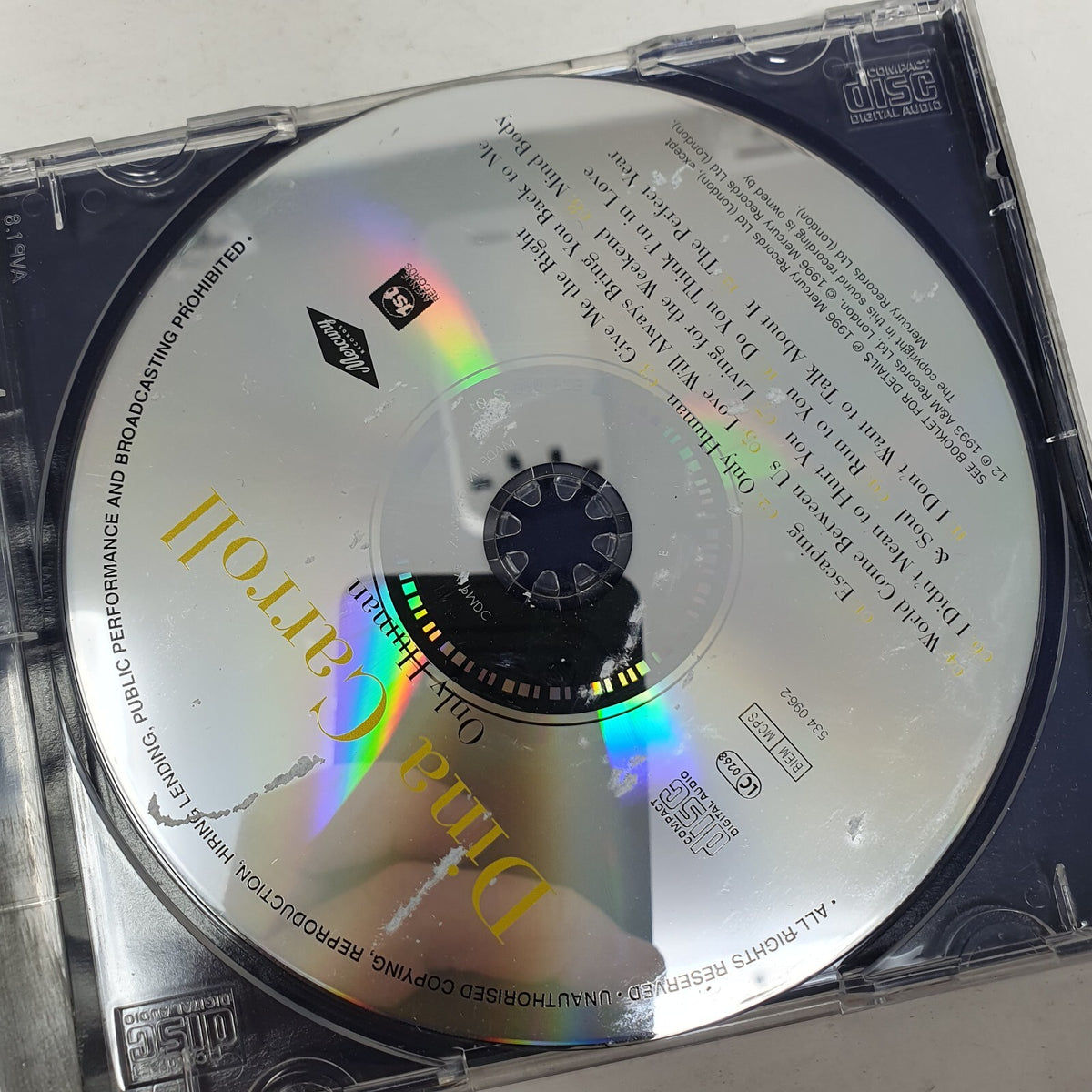 CD Dina Carroll – Only Human Mercury – 534 096-2