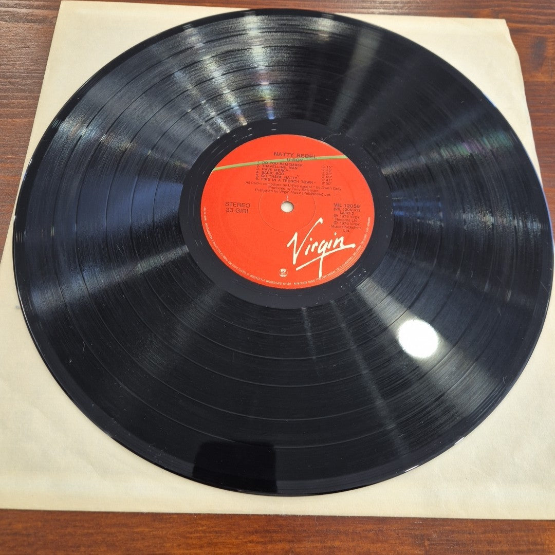 LP Natty Rebel - U-Roy VIL 12059 Virgin Italy 1976 Musica Reggae Dub Vinile