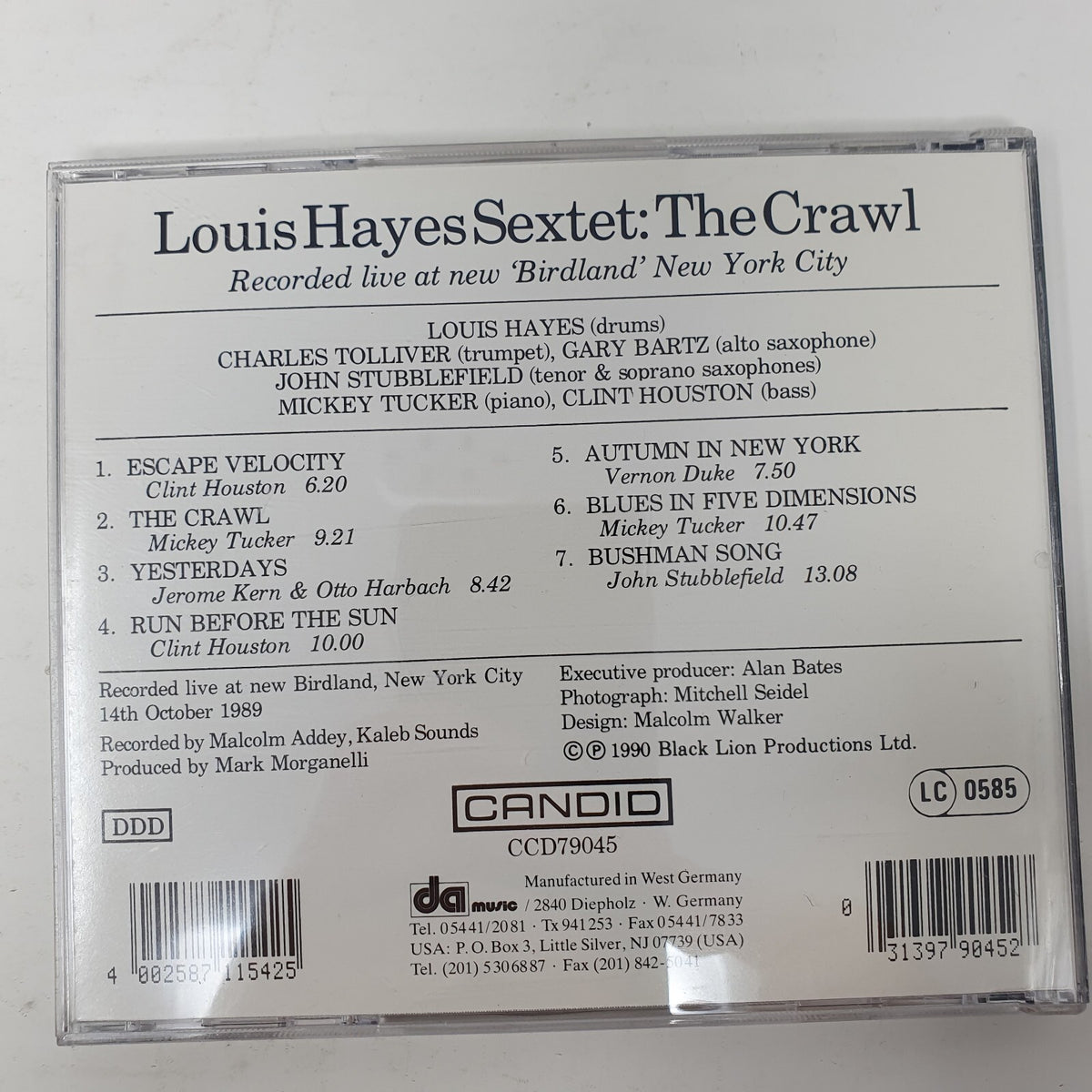 CD Louis Hayes Sextet – The Crawl Candid – CCD79045