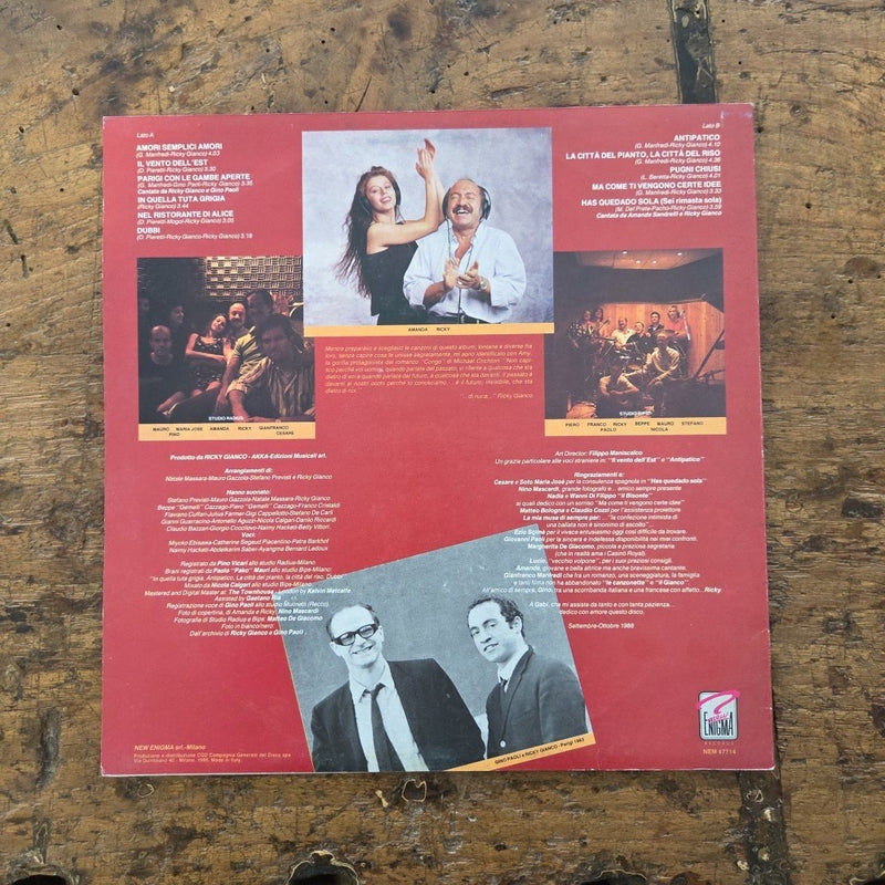 LP Ricky Gianco - Di Nuca... NEM 47714 1988 Musica Italiana Vinile