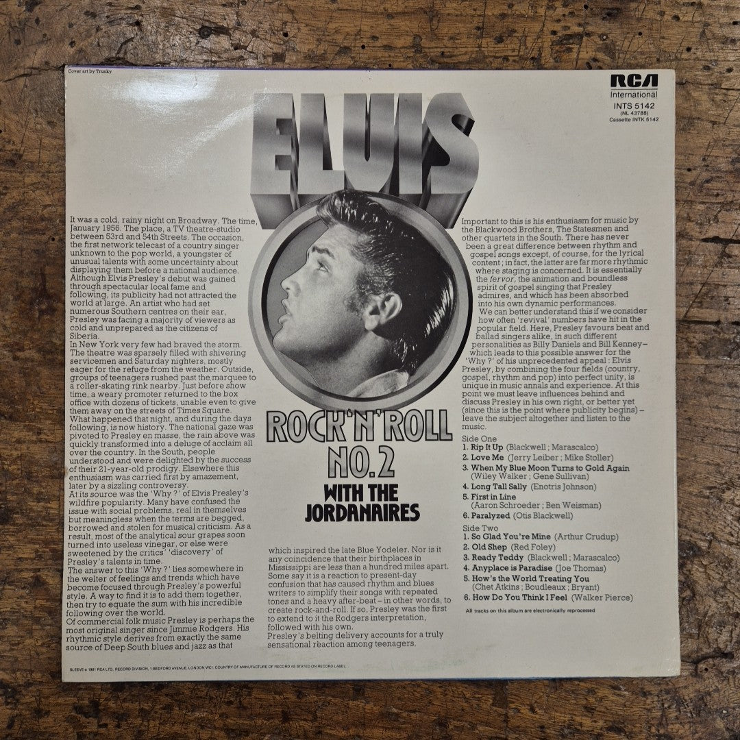 LP Elvis Presley Rock'N'Roll No.2 INTS 5142 Musica Rock Vinile