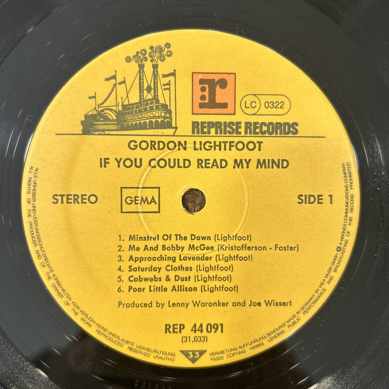 LP Gordon Lightfoot - If You Could Read My Mind 44091 Rock Vinile