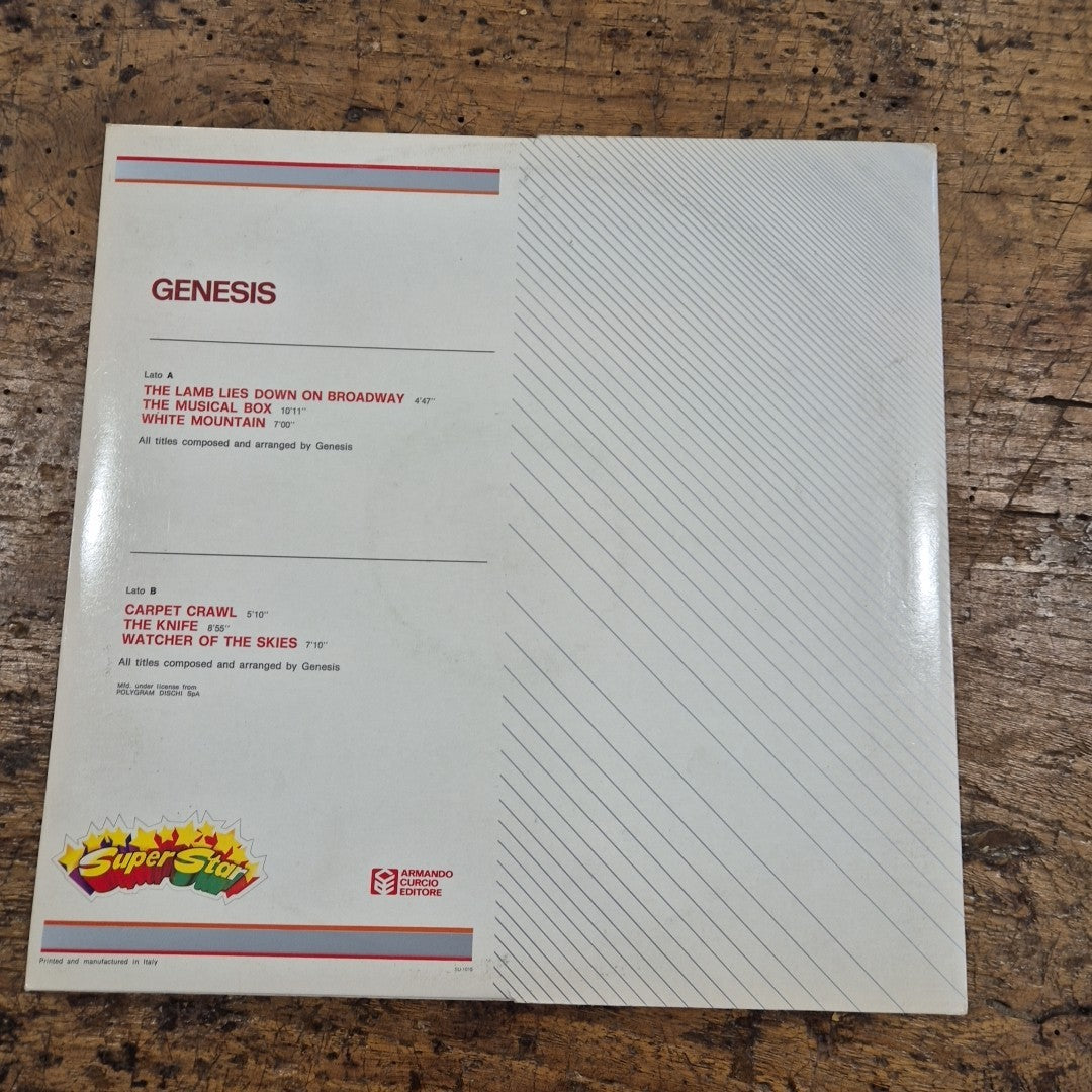 LP Genesis - Genesis SU-1015 Italy 1982 Musica Prog Rock Vinile