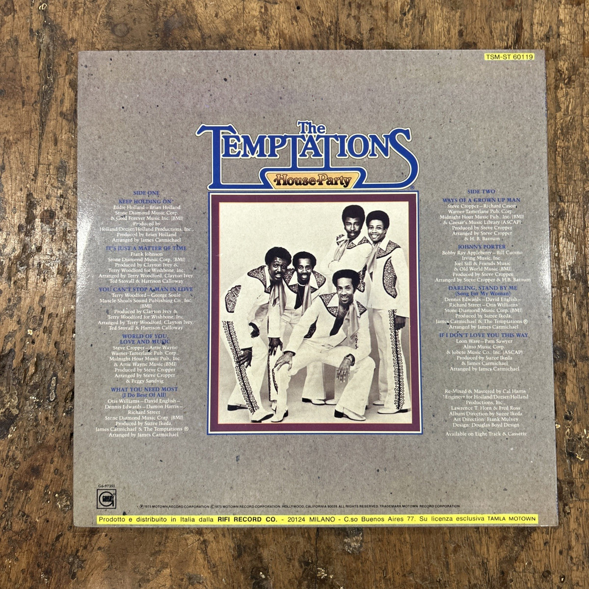 LP The Temptations - House Party TSM ST 60119 Italy 1975 Funk Soul Disco Vinile