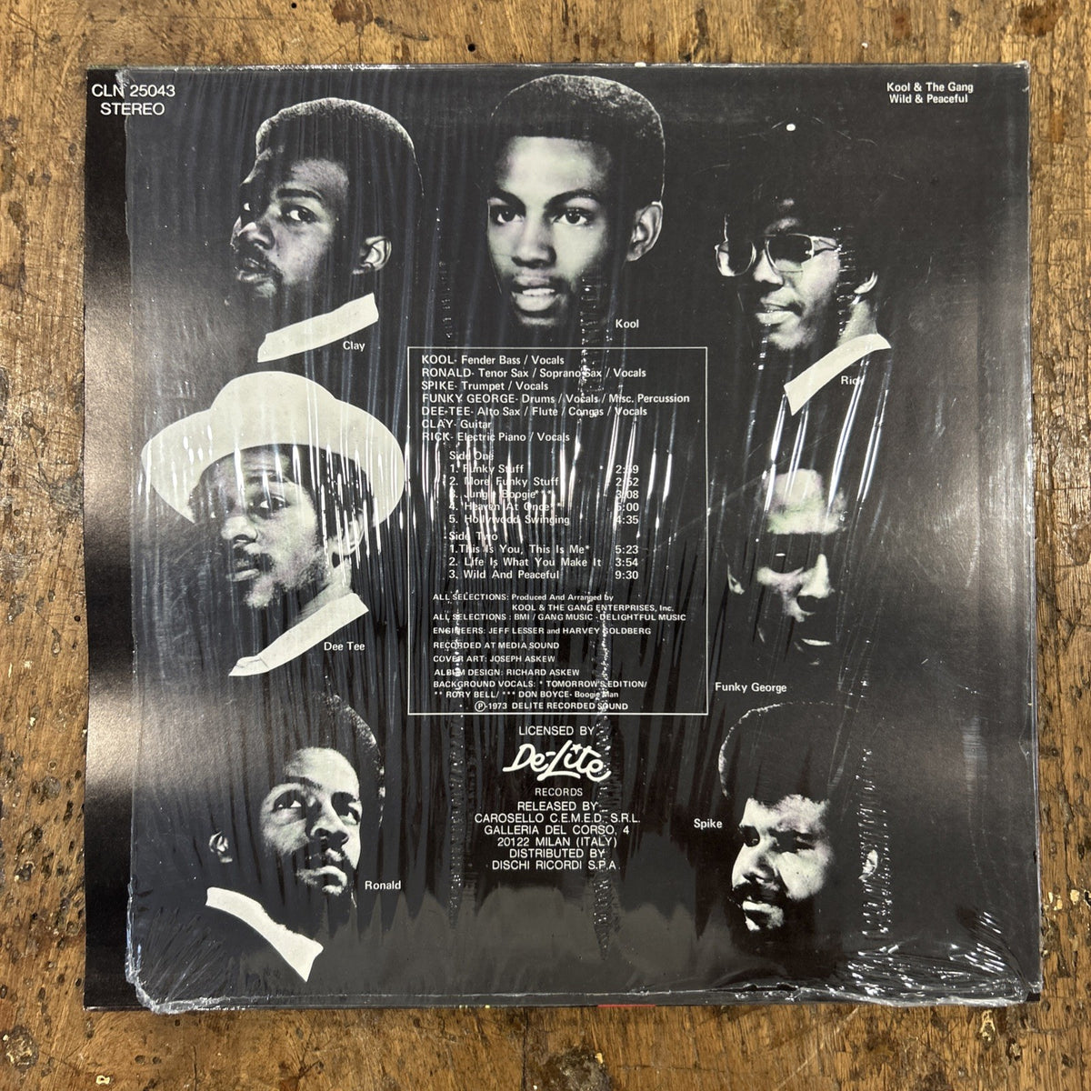 LP World And Peaceful Kool And The Gang CLN 25043 Italy Funk Soul Disco Vinile