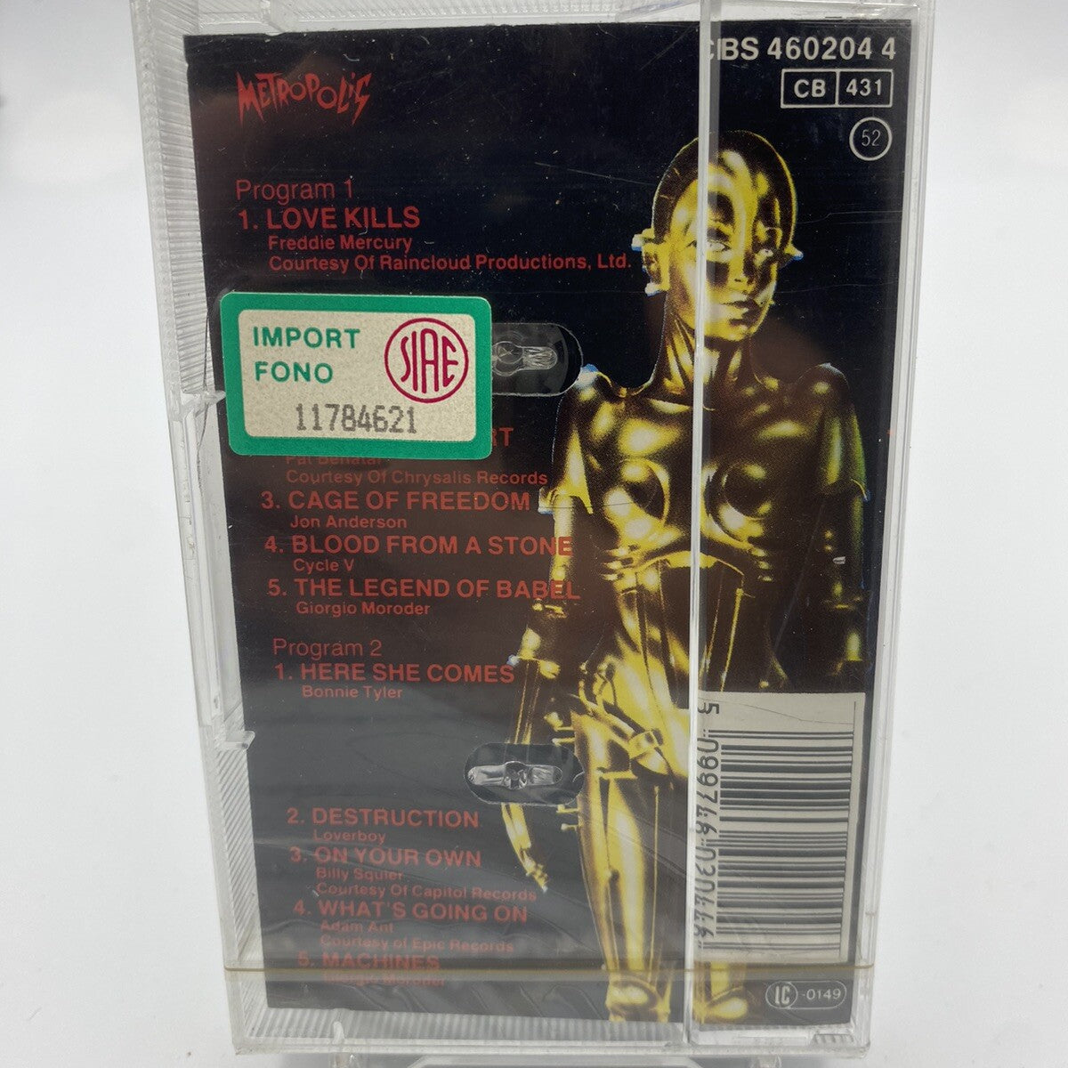 MUSICASSETTA Tape SS Various – Metropolis :CBS – 40-70252 Rock Stage 1984