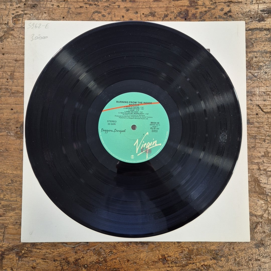 LP Bauhaus - Burning From The Inside BEGA 45 Musica Vinile Psychedelic Rock