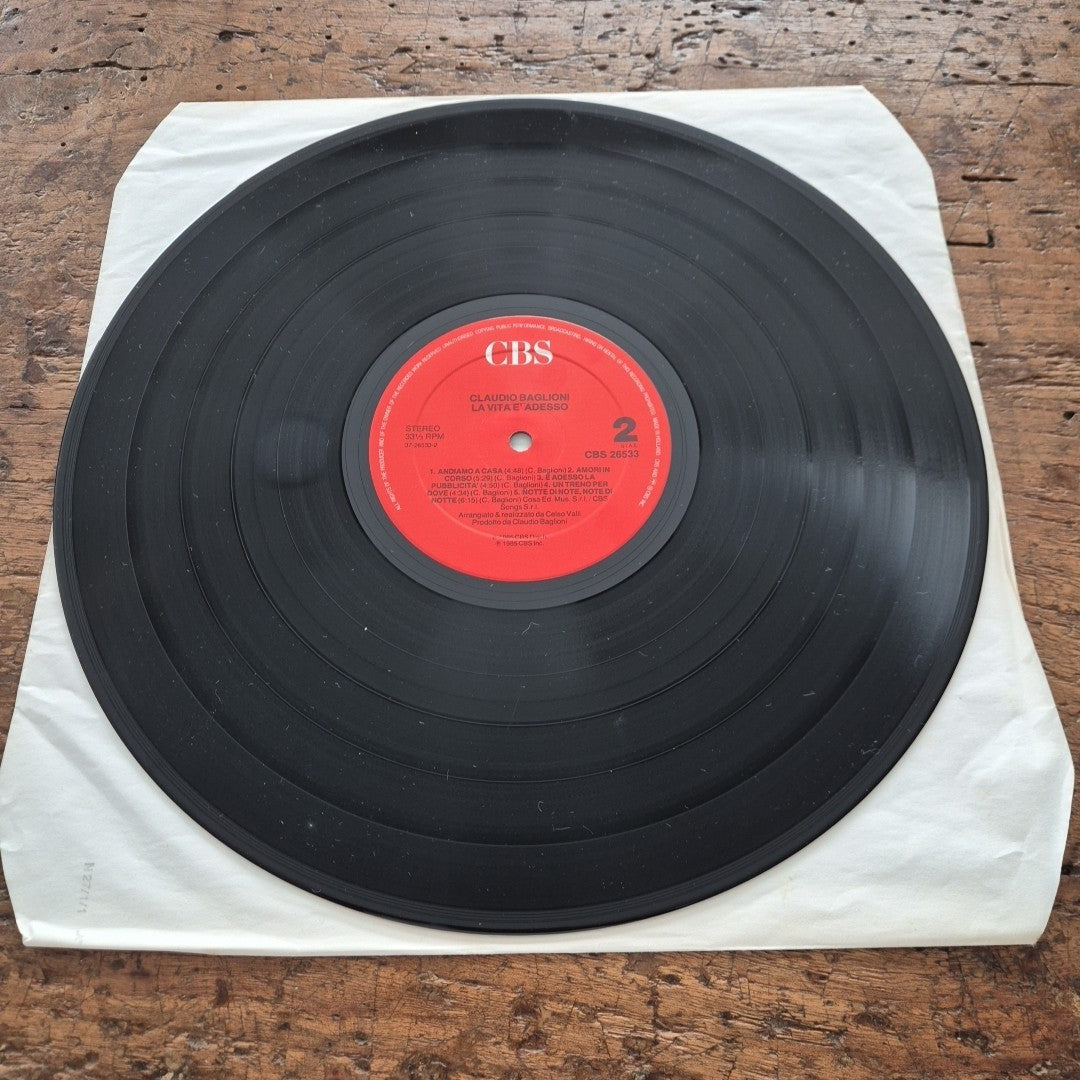 LP Claudio Baglioni - La Vita È Adesso CBS 26533 Musica Italiana Vinile