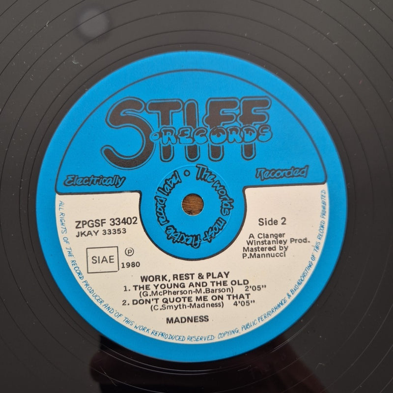 LP Madness - Work Rest And Play ZPGSF 33402 Musica Rock Vinyl Pop 1979