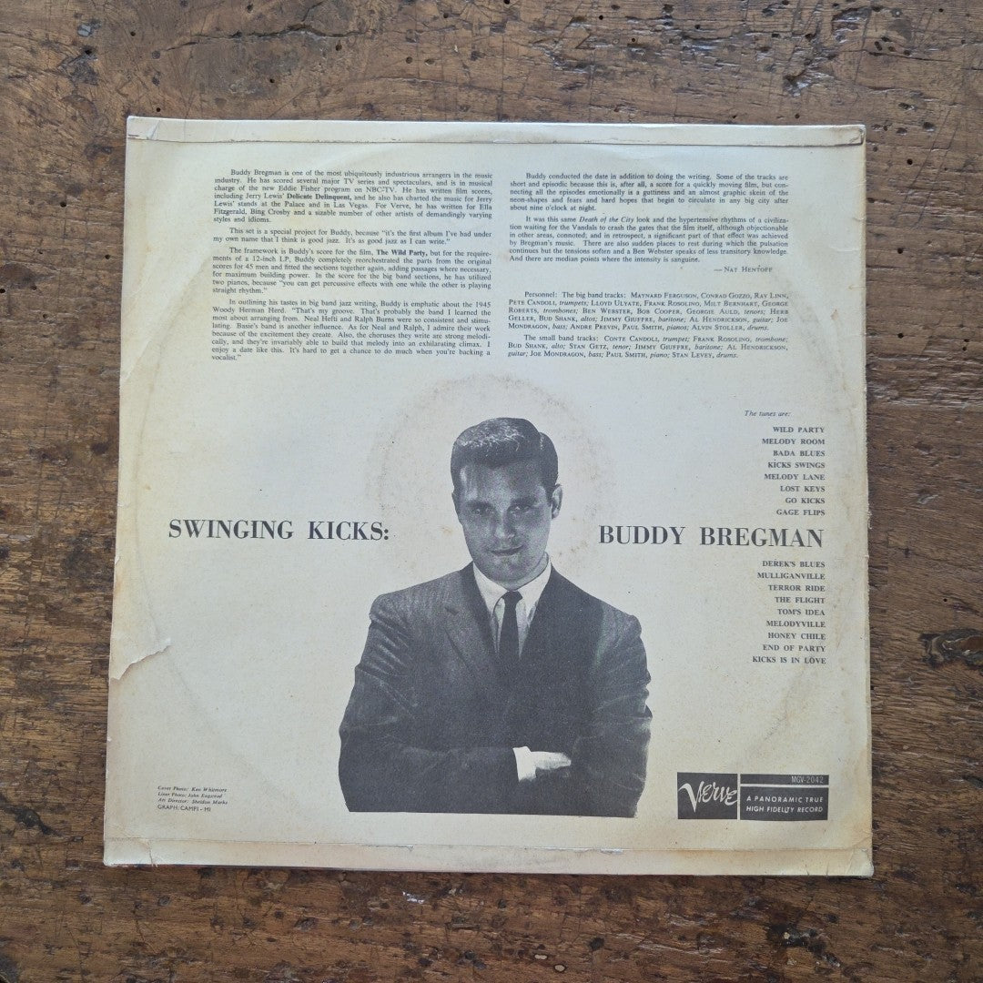 LP Buddy Bregman - Swinging Kicks MGV 2042 Jazz Vinile Made In Italy
