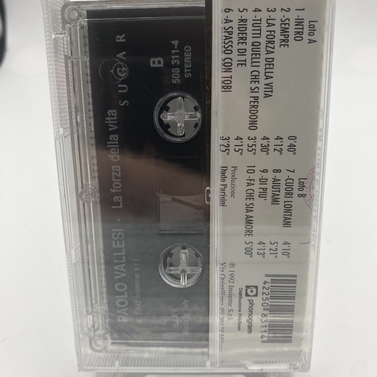 MUSICASSETTA Tape SS Paolo Vallesi – La Forza Della Vita Italy 1992