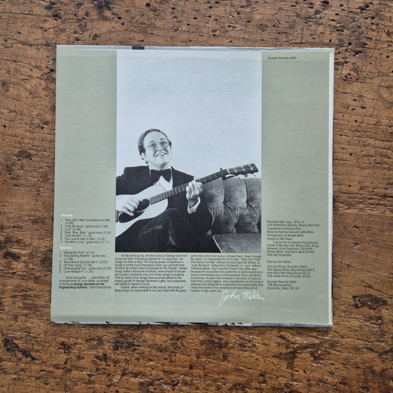 LP John Miller Biding My Time George Gershwin 3034 Musica Jazz Vinile 12