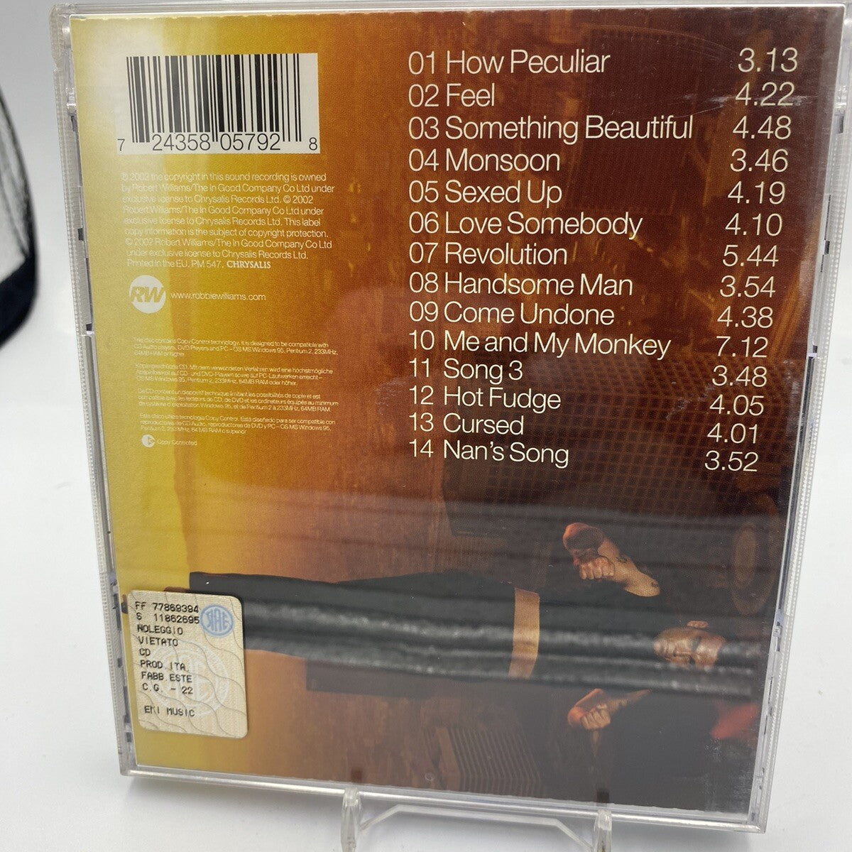 CD Robbie Williams – Escapology Rock Pop 2002